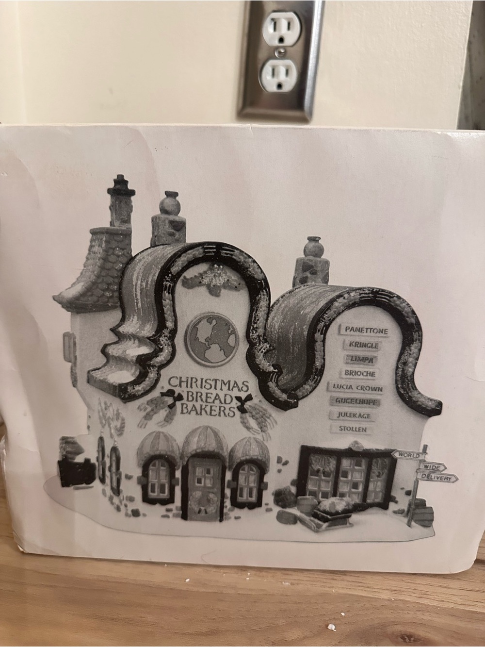 Christmas Bread Bakers Decorative Holiday House - White